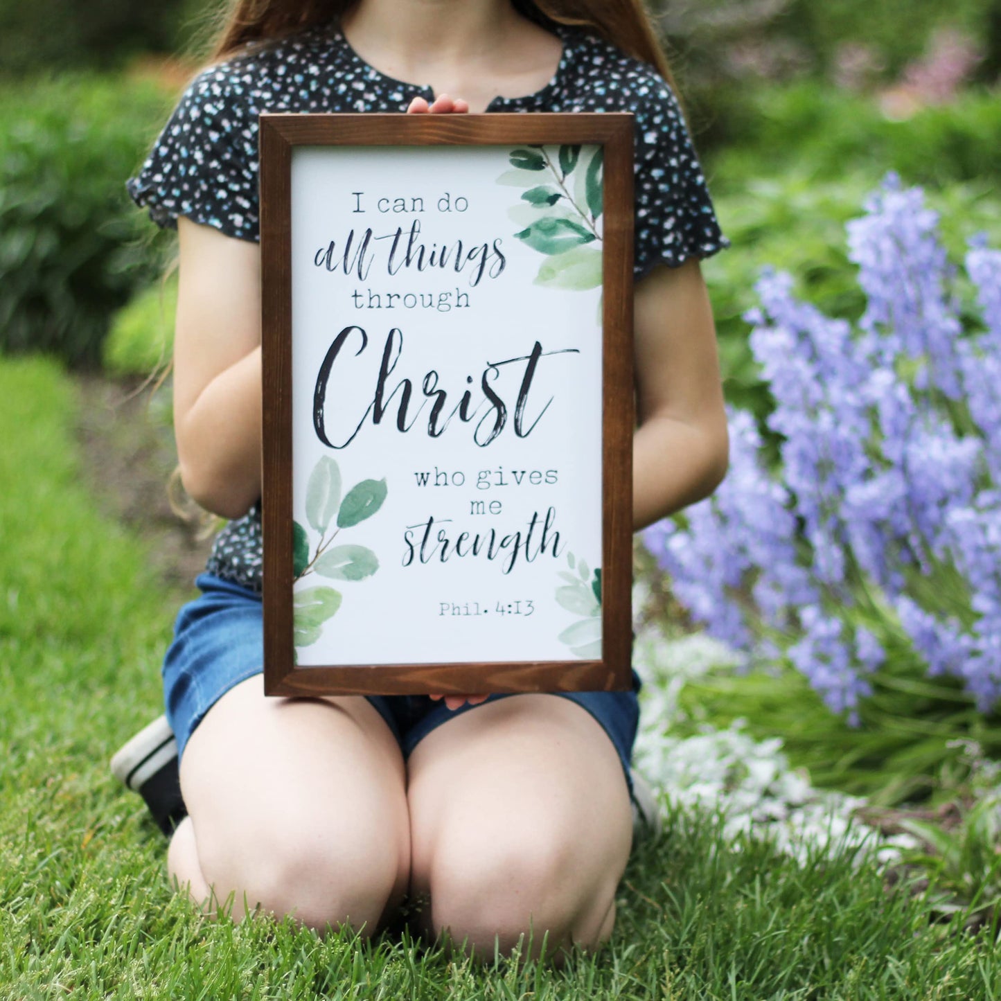 Eden View Home Scripture Wall Art Interchangeable Seasonal Sign 15x10. Bible Verses Wall Decor Framed Wood Plaque. Religious Gifts for Women. Christian Home Decor. Christmas and Holiday Decoration.