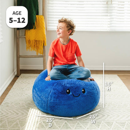 Big Joe Classic Bean Bag Chair, Mini Clouds Oat Smartmax, Durable Polyester Nylon Blend, 2 feet Round