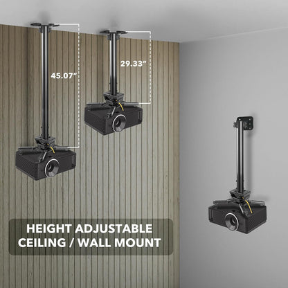 Mount-It! PRO Projector Ceiling Mount, Heavy-Duty Commercial Grade Ceiling Projector Bracket, 77 Lbs Weight Capacity
