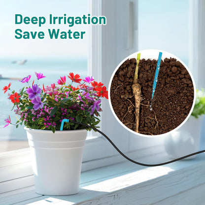 Biling 4W Solar Irrigation System for Garden, Digital Programmable Smart Watering with 2200mAh Battery, Solar Drip Irrigation System for 15 Potted Plants Outdoor Indoor Garden