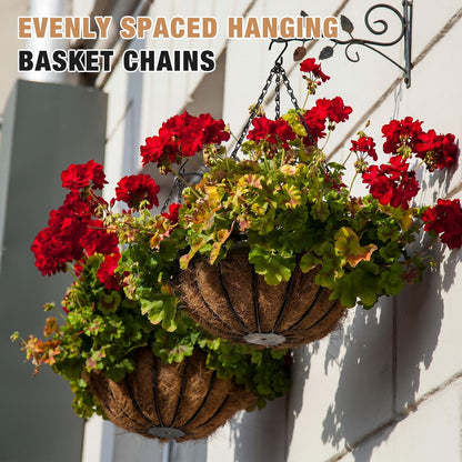 Otoolling 20 Pack 23 Inch Hanging Basket Chain Plant Hanging Chains with Hook Flower Pot Hangers Metal Plant Hanger Replacement Pot Holder for Planters, Bird Feeders and Lanterns
