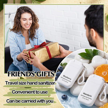 24 Pack Mini Hand Sanitizer Spray Keychain Thank You Hand Sanitizer Mist Travel Size Bulk Employee Appreciation Gift for Coworker Teacher Mother Scent Moisturizing Hydrating for Gym Purse Backpack
