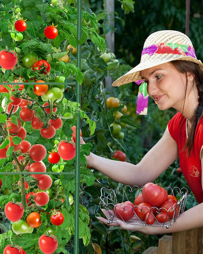 MYMULIKE 3 Pack Tomato Cages for Garden, 51in*13in Adjustable Tomatoes Plant Stakes Support Cages Trellis, Garden Trellis for Vegetable Flowers Fruits Climbing Plants- 20 Binding Wires Included