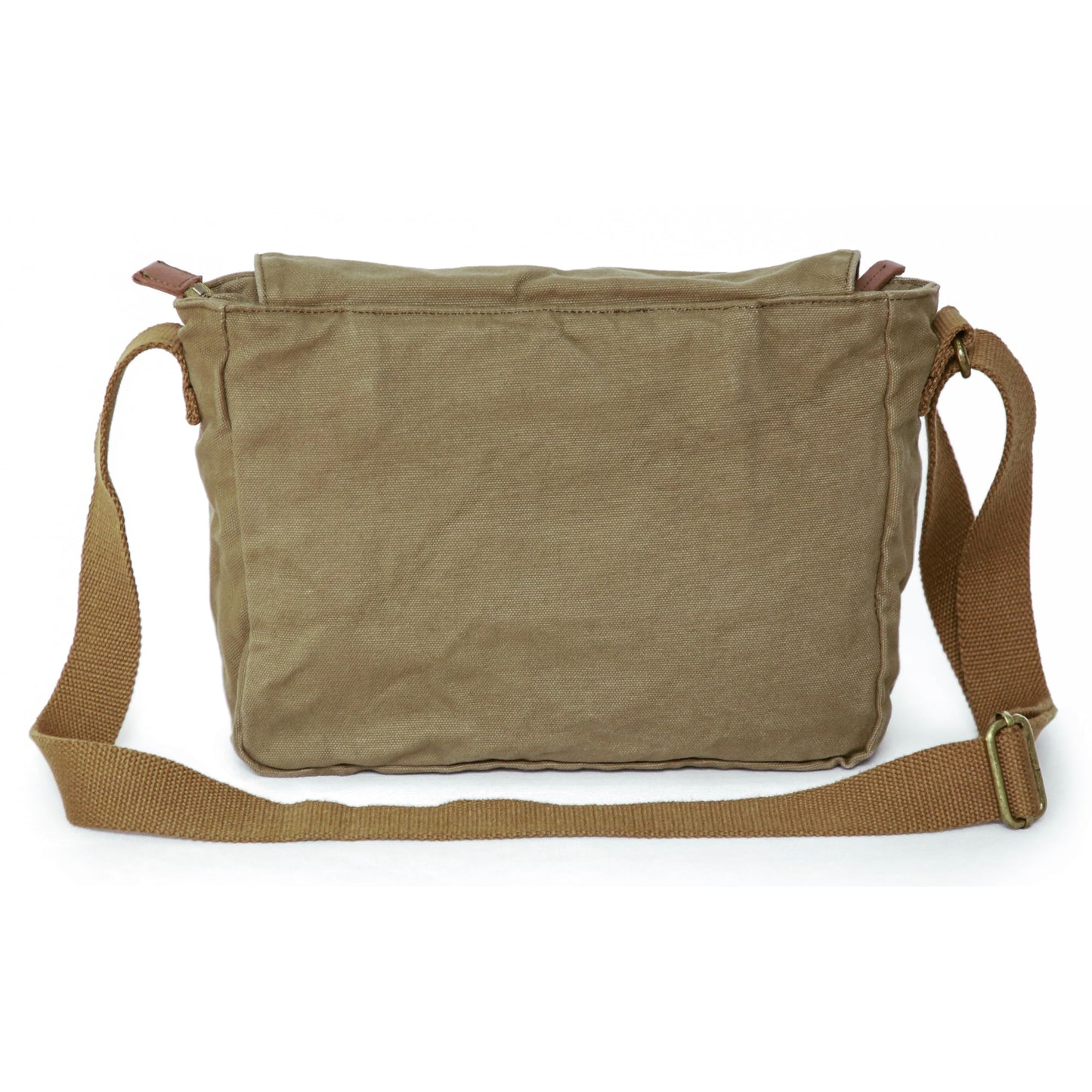 GOOTIUM Canvas Messenger Bag - Vintage Crossbody Shoulder Bag Military Satchel, Field Tan