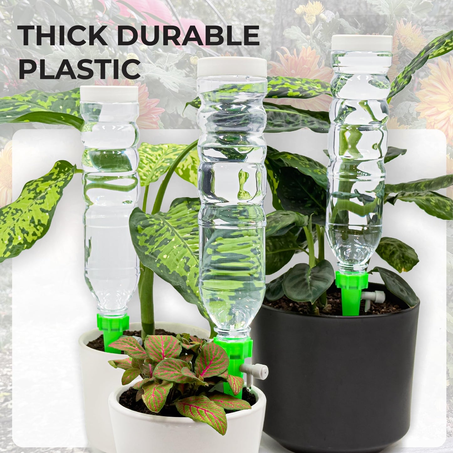 Self Watering Planter Insert Drip Spike High Capacity 20oz BabaBerry Dynamic Dripper Automatic Plant Watering Globes Dripper Device for Indoor or Outdoor Plants for Vacation Adjustable 3 Pack