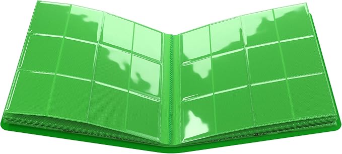 Casual Album 24-Pocket | Organize Standard and Japanese Size Collectible Cards | Premium Card Game Protector | Holds up to 480 Cards |Ideal for Playset Collections | Green Color | Made by Gamegenic