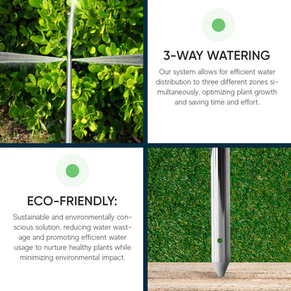 Varomorus Stainless Steel Deep Root Tree Watering Tool Irrigation System Wand T-Handle with Valve