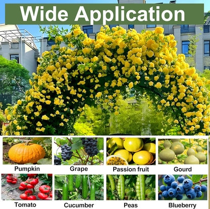 Garden Arch Trellis for Climbing Plants Outdoor - (Black, 81x36x32in) Cucumber Trellis for Raised Bed with Net, Garden Trellis for Climbing Plants, Cucumber, Vegetable, Tomato, Flowers 20mm Thick