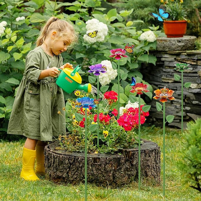 6 Pack Bee Watering Station - Flowers Butterfly Feeder, Bee Water Feeders for Outside, Metal Garden Decor, Bee Baths for Garden Yard Patio