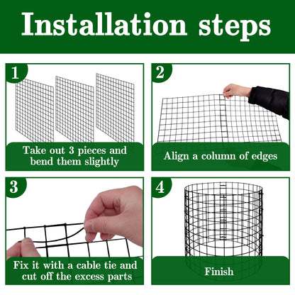Adnee 10 Packs Wire Plant Protector from Animals - 12" H X 12" D Metal Mesh Plant Cage Covers - Sturdy Garden Bunny Barricades Chicken Wire Cloche for Plants Shrubs Vegetables Flowers