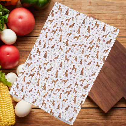 JNIAP Vizsla Dog Kitchen Towels Vizsla Lover Gift Vizsla Mom Gift Vizsla Owner Gift Hungarian Vizsla Dish Towels (Soil thindog kt)