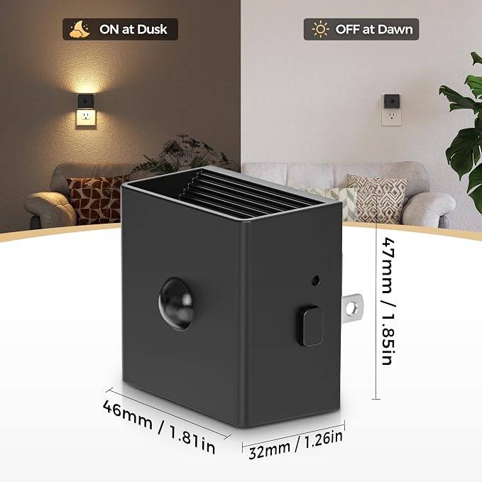 DORESshop LED Motion Sensor Night Light [2 Pack], Plug in Night Light, Night Light Motion Sensor, Dusk to Dawn 3 Level Brightness Adjustable Night Lights for Adults, Bedroom, Bathroom, Hallway
