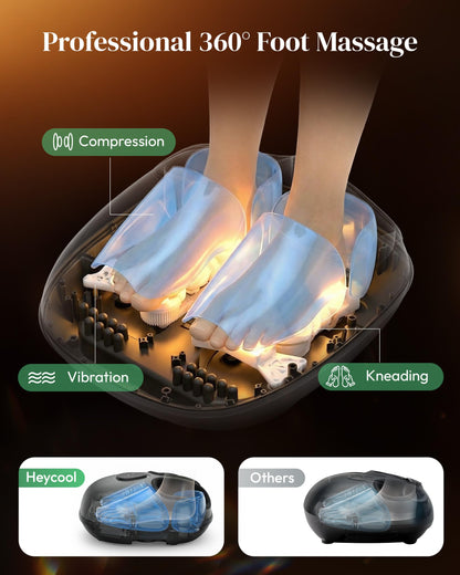 Heycool Fathers Day Dad Gifts, 2026 Upgraded Shiatsu Foot Massager FSA Eligible HSA, Remote Control, Foot Massager with Heat, Compression & Vibration Massage for Plantar Fasciitis, Neuropathy