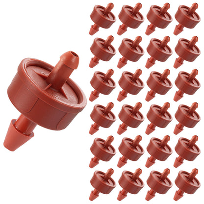 30Pcs 2GPH Pressure Compensating Irrigation Spot Drippers,Constant Flow Barb Outlet Watering Dripper Emitters Heads Parts for 1/4 Inch Watering Tubing Line for Garden Pots Plant Irrigation Systems