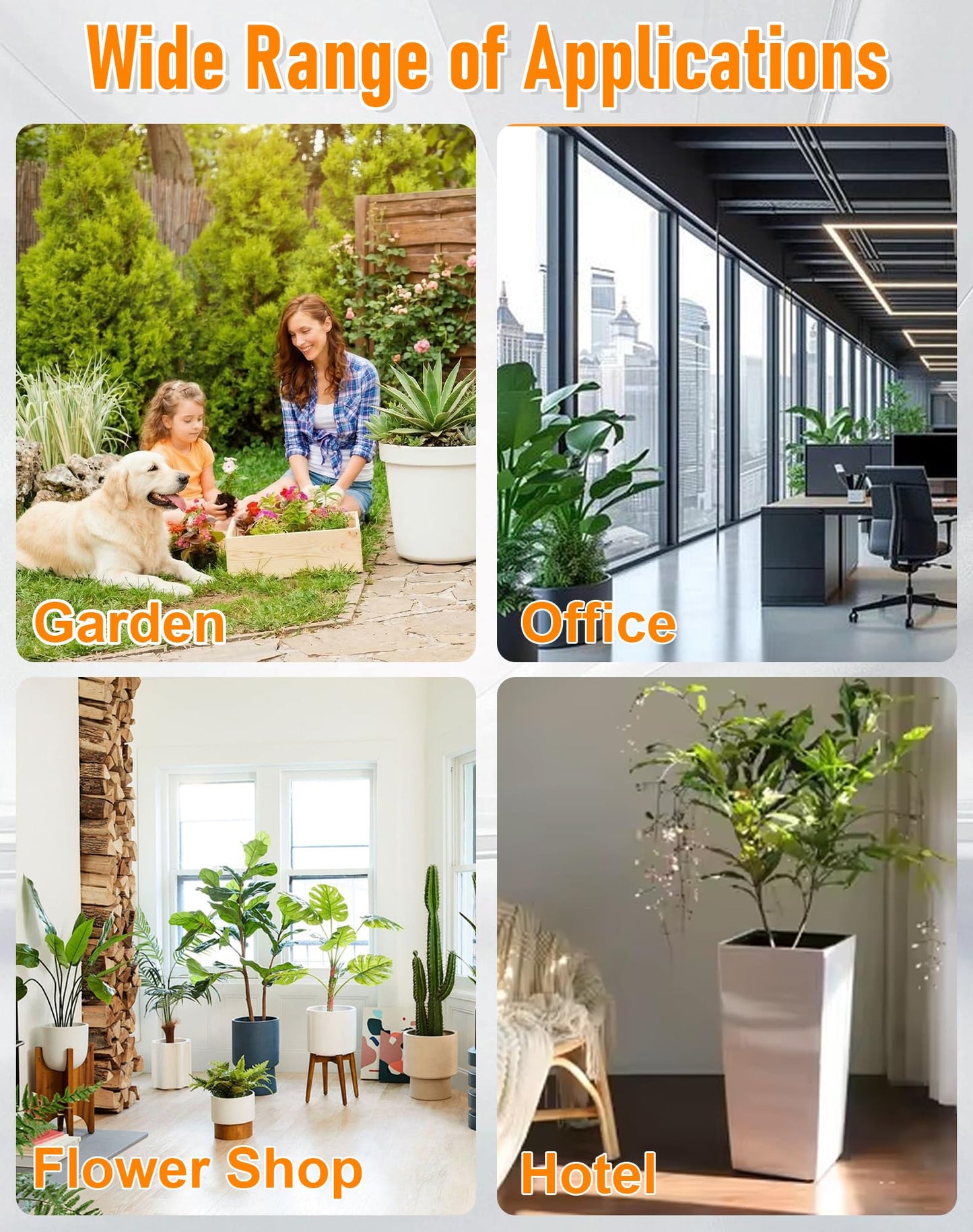 Deerift Heavy Duty Plant Caddy with Wheels, Plant Dolly Cart, Adjustable Grabbing Arm & Suction Cups for Easy Plant Movement, Versatile Indoor/Outdoor Plant Dolly Trolley Cart with Strap, Orange