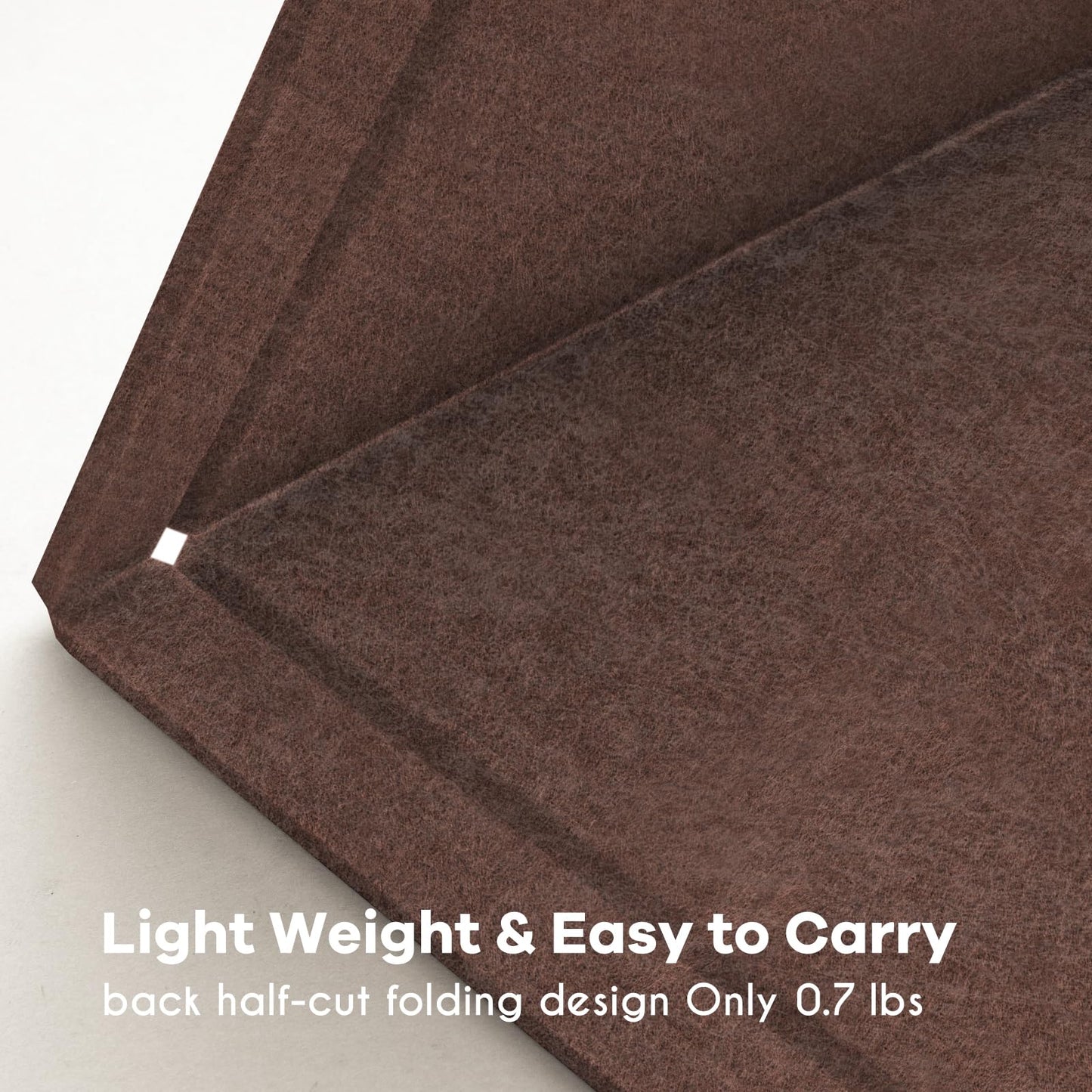 Bulletin Board, 24 x 18 inches Felt Board Decorative Pin Board, Cork Board Alternative for Wall, Foldable Photo Board Self-Adhesive Vision Board Mood Board with 20 Pushpins - Saddle Brown