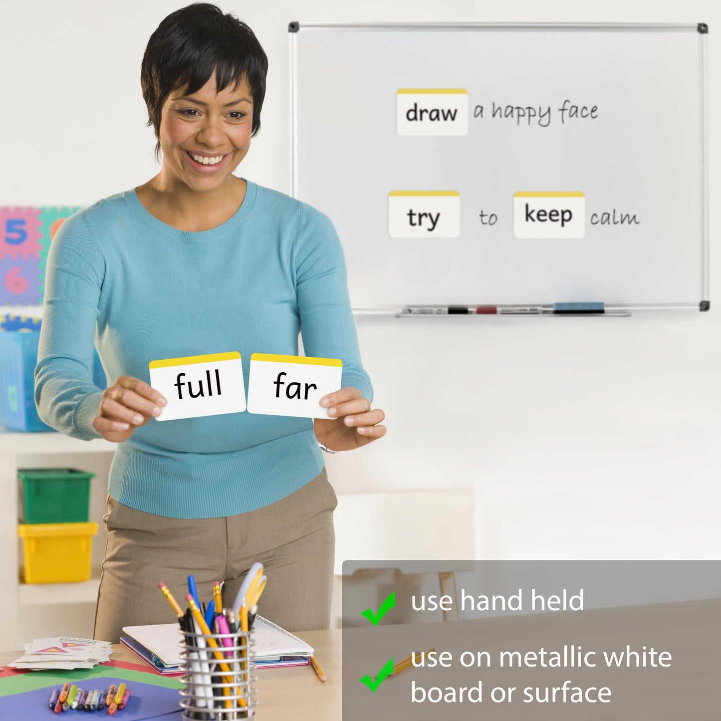 Attractivia 3rd Grade Sight Words Magnetic Flash Cards(Third Grade) - 41 Sturdy Large Dolch Cards for Literacy of Beginning Readers, Homeschool, Teachers and ESL