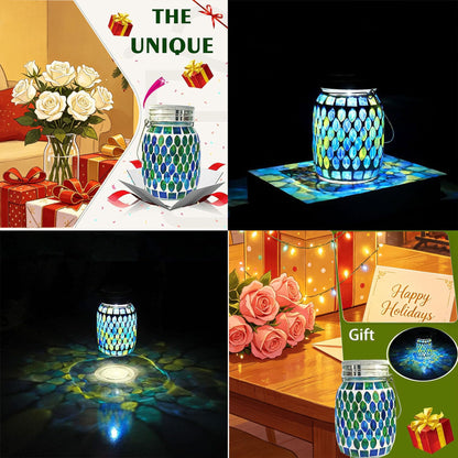 Mosaic Lights Solar Outdoor Hanging Lanterns, Garden Decor Christmas Gifts for Women Mom Grandma Halloween Decor Lights, Outdoor Waterproof Lights, Garden,Patio,Pathway & Yard Décor