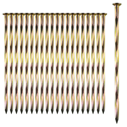 POSEOFFR Artificial Turf Stakes 6 Inch Spiral Galvanized Landscape Staples, Heavy Duty Weed Barrier Fabric Stakes for Paver Edging, Gardening Lawn Edging and More (50Pack)