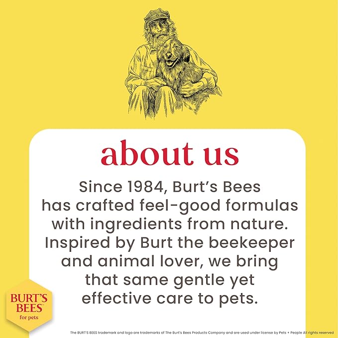 Burt's Bees for Pets Oatmeal Dog Shampoo with Honey, Soothing Formula for Itchy and Sensitive Dog Skin, Colloidal Oat Flour and Honey, pH Balanced, Sulfate-Free, 16 Fl Oz