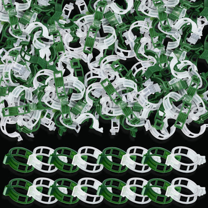 Vesici 1000 Pcs Support Garden Clips Tomato Vine Clips Grape Vine Tomato Clips for Climbing Trellis Orchid Flower Crop Vegetable to Grow Upright and Make Healthier, White and Green