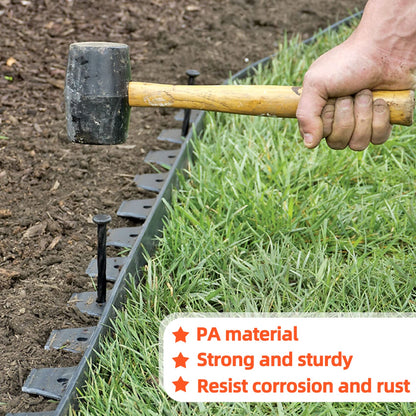 60 Count Plastic Landscape Edging Anchoring Stakes 8-Inch Garden Lawn Yard Landscaping Spikes for Paver Edging, Weed Barrier, Tent, Artificial Turf & More