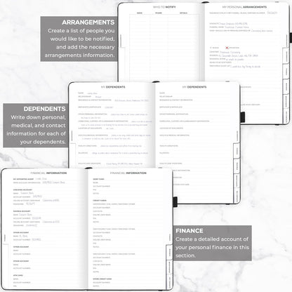 Clever Fox End of Life Planner – Final Arrangements Organizer for Beneficiary, Will Preparation, Last Wishes & Funeral Planning, A4 (Black)