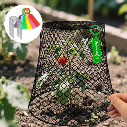 Hlimior 15 Sets of Chicken Wire Cloche Plant Covers Garden Netting, Heavy Duty Chicken Wire Plant Covers Protectors from Animals for Keeping Bunnies Chicken Squirrels Birds Other Out 9.13×9.13 in