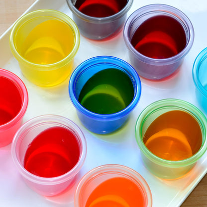 Youngever 9 Pack Plastic Jello Shot Cups, Reusable Portion Cups With Lids, Small Plastic Containers with Lids (4 Ounce)