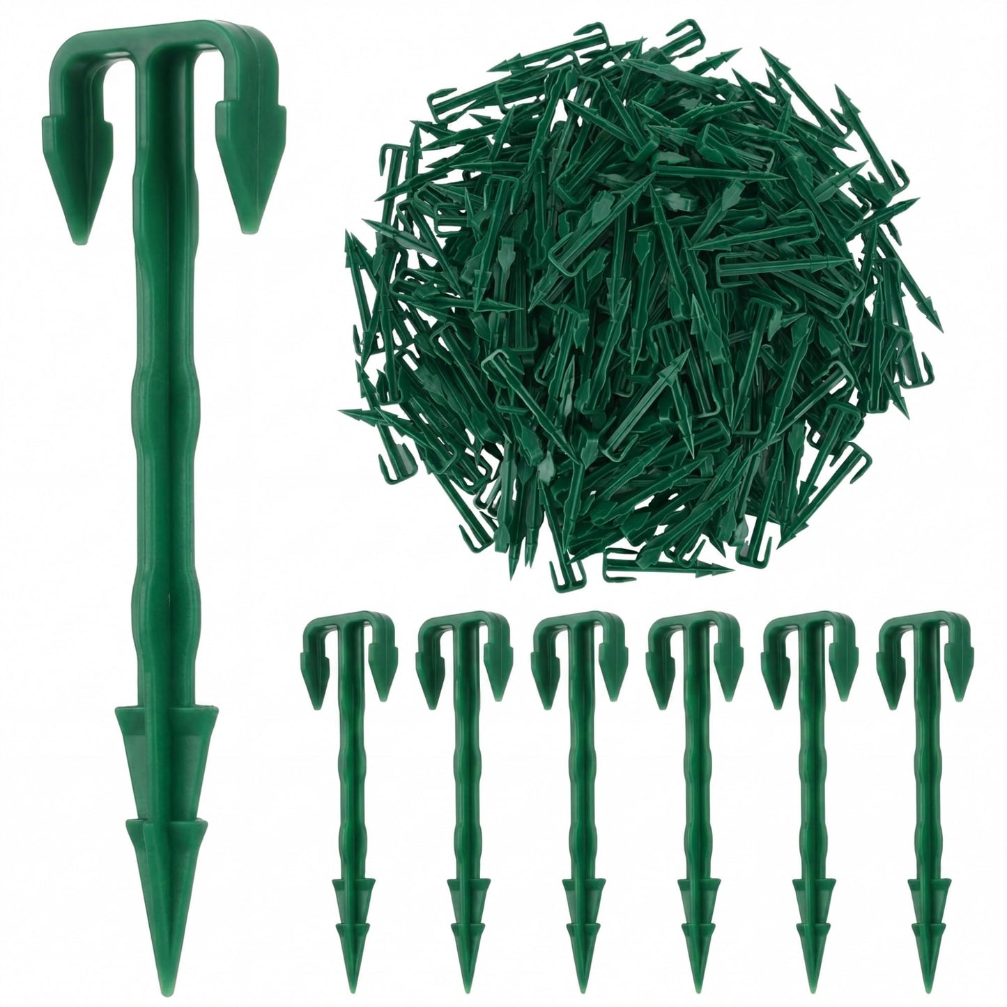 Nuanchu 100 Pcs 6 Inch Stakes Sod Garden Stakes Bulk, Landscape Garden Stake for Membrane, Sod Staples Tent Stake, Netting, Turf, Landscaping and Gardening