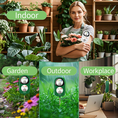 DAQVQ 2-in-1 Moisture Meter for Plants, Soil Moisture Meter & PH Meter, Large Dual-Screen Soil Test Kit, Essential Garden Tools for Indoor/Outdoor Plant, Lawn, Farm, No Battery Needed