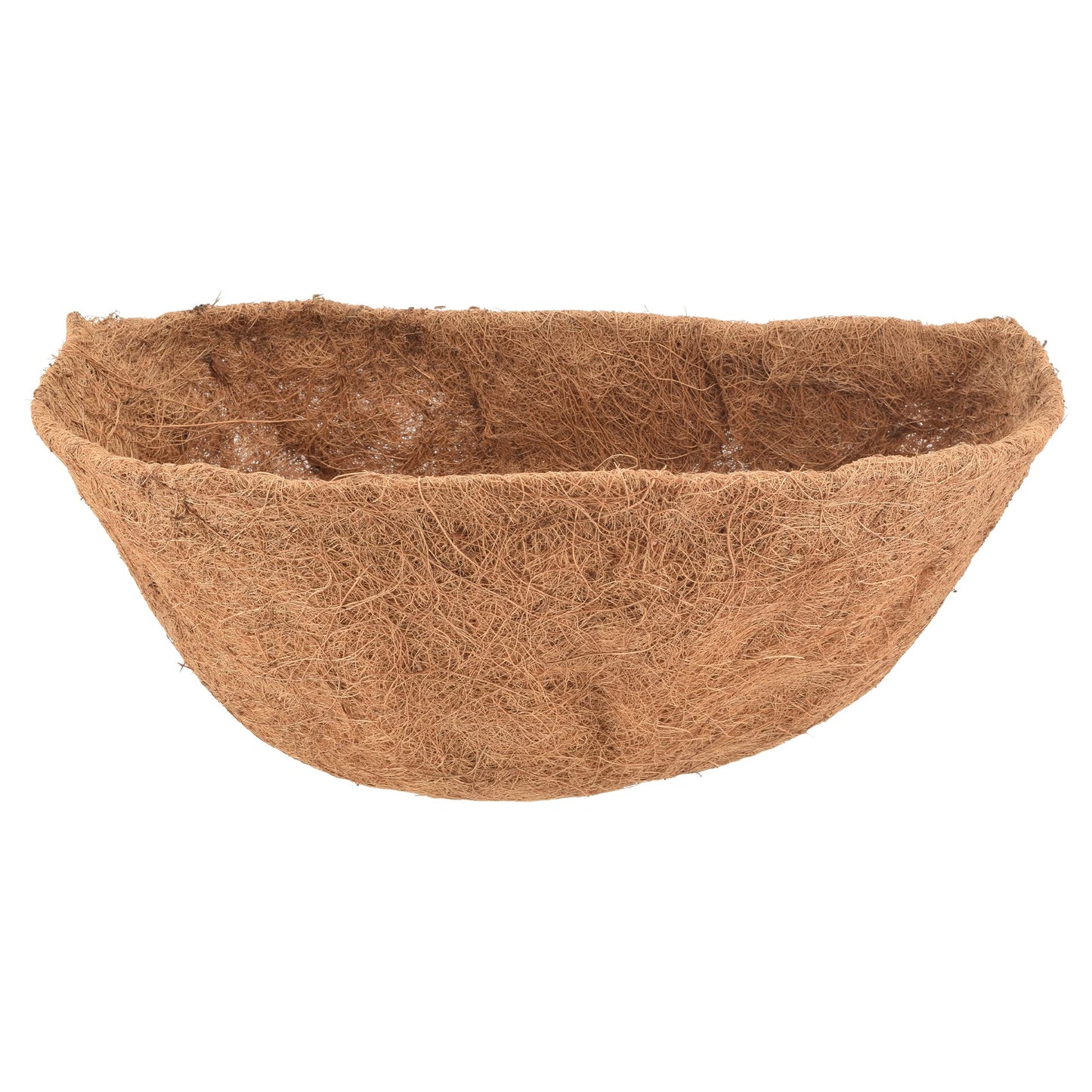 Arcadia Garden Products Extra Durable CB52 18-inch Coco Liner for Half Round Circle Wall Mounted Hanging Basket Planters, Natural Coconut Fiber Replacement Liner for Garden Outdoor Flower Pots