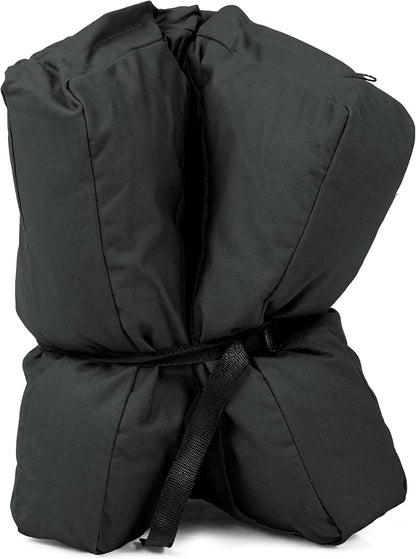 WHITEDUCK Outdoor Dog Bed Heavy-Duty 12oz Canvas, Water-Repellent Cotton, Machine Washable Removable Cover with Full-Length Zipper, Dog Bed for Large Dogs & Crate, (Black) 36" Lx27 Wx4.3 th (L)