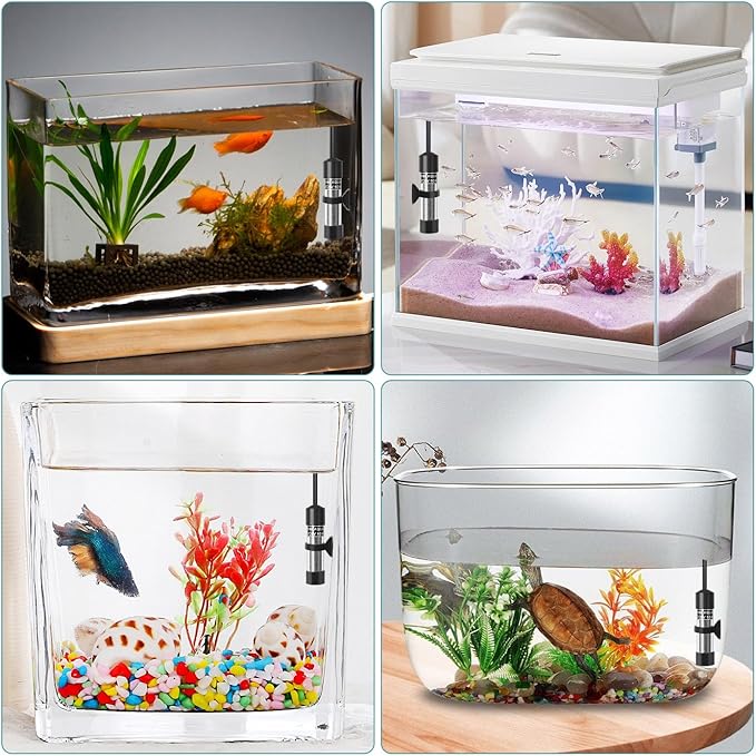 FEDOUR 10W Super Mini USB Aquarium Heater, Small Adjustable Heater with External Controller for up to 2.5 Gallon Small Fish Tank, Nano Fish Tank Heater, Betta Heater for Fish Bowls