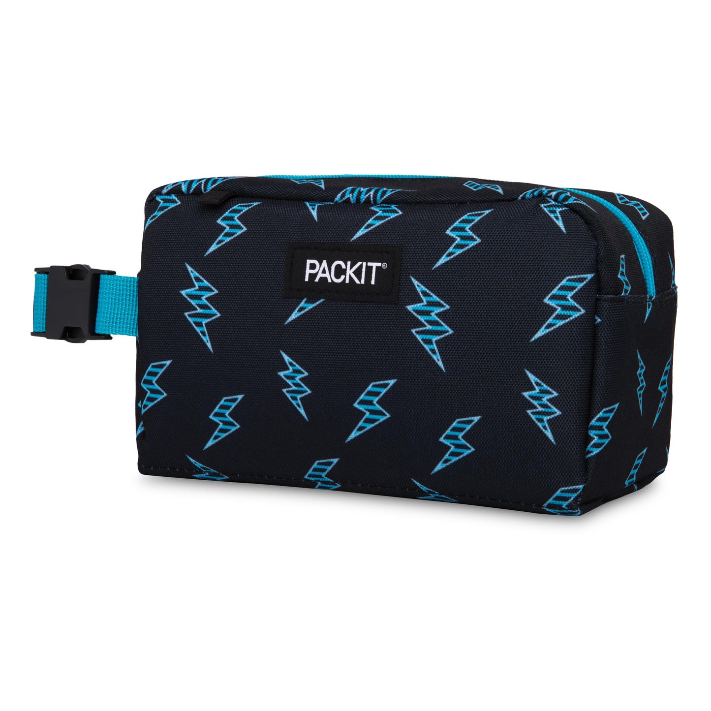 PackIt® Freezable Snack Box, Checked Out, Built with ECOFREEZE Technology, Collapsible, Reusable, Zip Closure with Buckle Handle, Designed For Work Snacks, Fresh Snacks On the Go, Adults, and All Ages