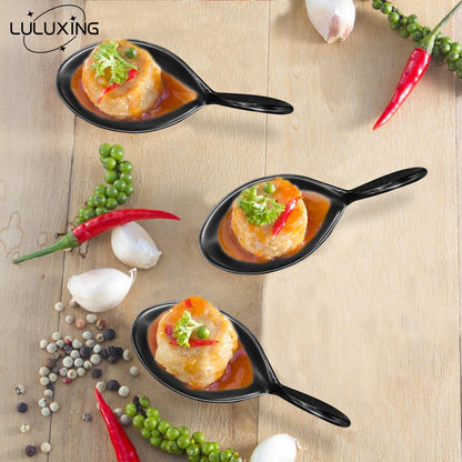 6pcs 4inch Tasting Spoons,Fish Shaped Ceramic Spoon,Porcelain Caviar Appetizer Spoons,Dishwasher Safety,for Tasting Scallop,Prawn,Chips,Dip Sauces,Restaurant,Party