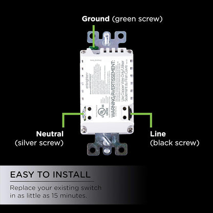 Enbrighten Z-Wave Plus Smart Receptacle, Works with Alexa, Google Assistant, Tamper-Resistant, 1 Z-Wave Outlet & 1 Always On Outlet, Hub Required, White, Smart Outlet, Lamps, Small Appliances, 55256