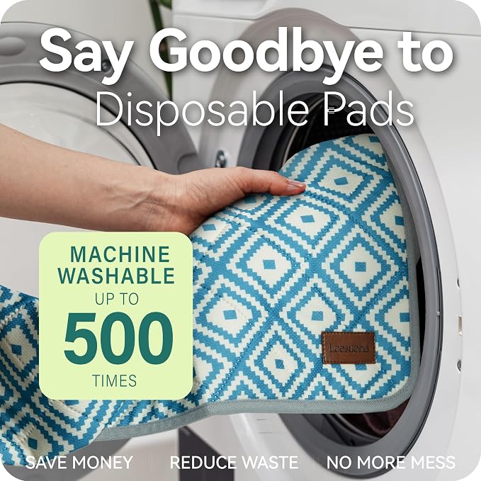 Washable Pee Pads for Dogs , 2 Pack Ultra-Absorbent Reusable Puppy Pads with Waterproof & Non-Slip Backing, Leak-Proof Protection for Dog Training , Crates , Whelping & Playpens ( 36"x52" )