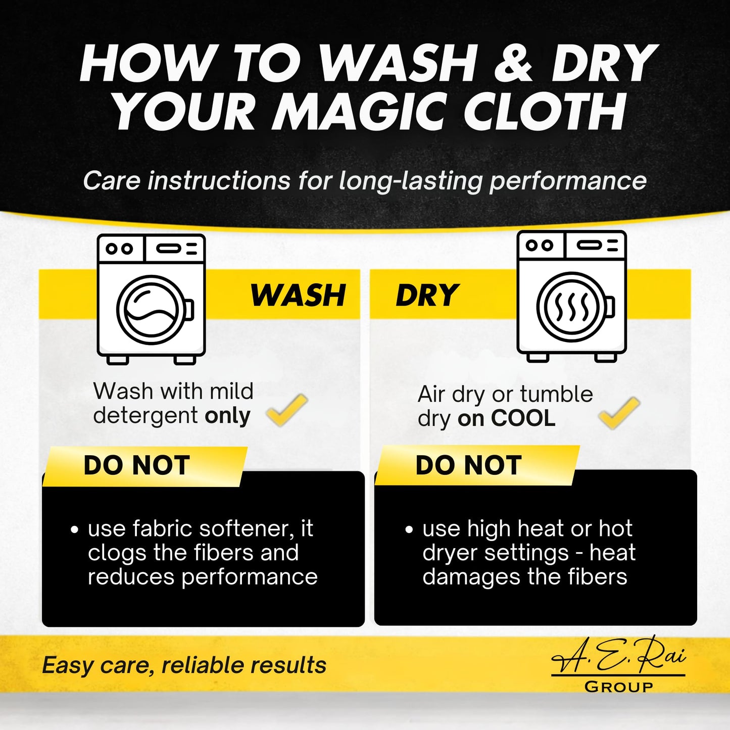 AERAI GROUP Microfiber Magic Streak Free Cleaning Cloth 10 Pack Clean Any Surface with Just Water Eco Friendly Perfect for Window, Mirror, Glass, Kitchen, Counters, Appliances, Car, Cycle, TV Screen