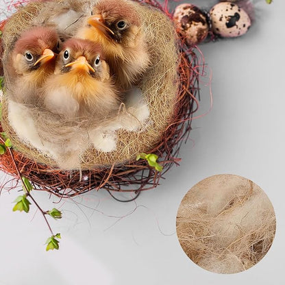 240G/8.5OZ Bird Nesting Material, Natural Mixing Nesting Material Pad for Bird Nest, Bird Nest Bedding Bird Nest Building Materials and Hideouts Supplies for Cage Garden Tree Trunk