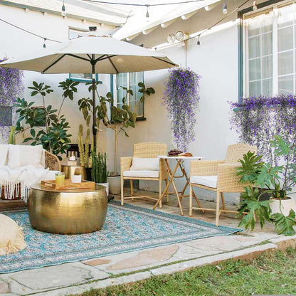 RECUTMS Artificial Vine Plants 2 Pack Fake Hanging Flower Plants Faux Ivy Vine Leaves Plastic Baby Breath Greenery UV Resistant for Home Bedroom Wall Porch Garden Wedding Decor (Purple)