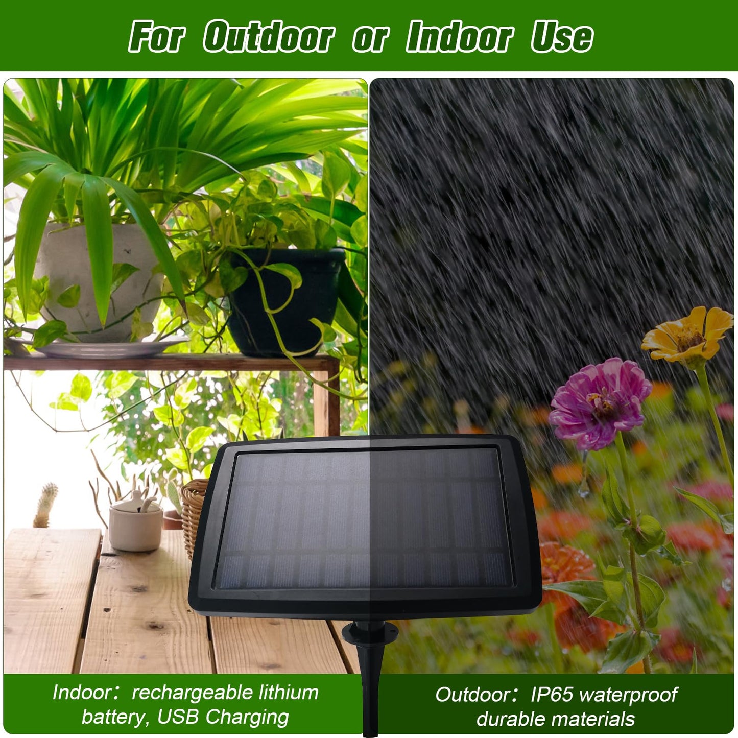 Solar Drip Irrigation System for Garden, Automatic Drip Irrigation Kit with 33FT Tubing, Solar Powered Plant Watering Device for Potted Plants, Vacation, Outdoor No Wiring Needed (10 Pots)