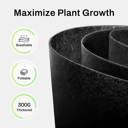 BN-LINK 5-Pack 5 Gallon Grow Bags, Heavy Duty Aeration Fabric Pots with Handles, Thickened Nonwoven Plant Bags for Vegetables, Flowers, Fruits