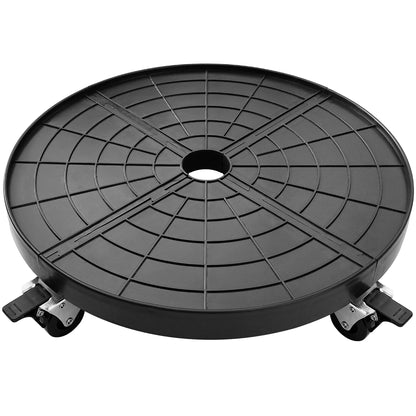 NOAMOO 20 Inch Plant Caddy with Wheels Outdoor Indoor, Extra Large Rolling Plant Stand for 600lb Heavy Duty Flower Pots, Round Plant Rollers Lockable Potted Planter Dolly, Black