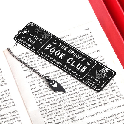Horror Bookmark for Women Gothic Bookmarks for Reading Women Halloween Spooky Gifts Boo Basket Stuffers Book Lovers Gifts Book Marks for Reading Men Kids Ghost Bookmark Dark Romance Merch