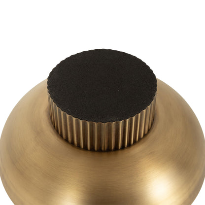 Kate and Laurel Rooks Ribbed Decorative Metal Bowl; 12 Inch Diameter; Brass; Modern Raised Fruit Bowl for Kitchen Counter or Use as a Key Bowl for an Entryway Table
