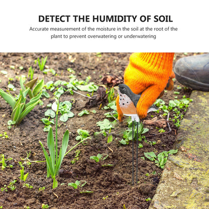 Yardwe Soil Moisture Meter, Bird Plant Water Tester with Chirping Alarm, Resin Soil Moisture Sensor for Indoor Potted Plants, Gardening Watering Indicator