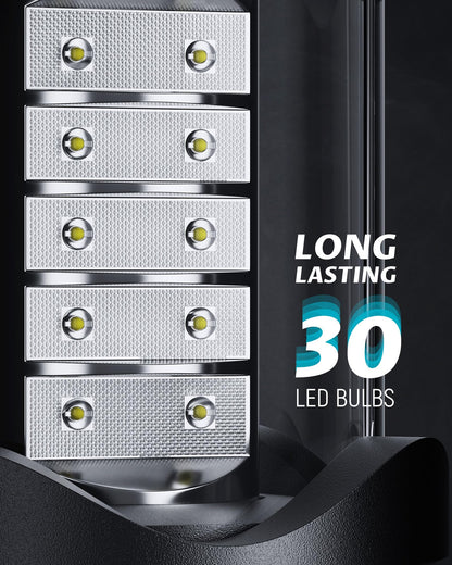 Lichamp LED Camping Lanterns 4 Pack, Battery Powered, Portable, Medium Size, Black, Model A4BK