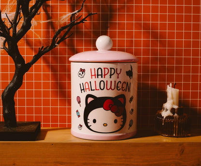 Silver Buffalo Sanrio Hello Kitty Halloween Ceramic Cookie Jar, 64 Ounces