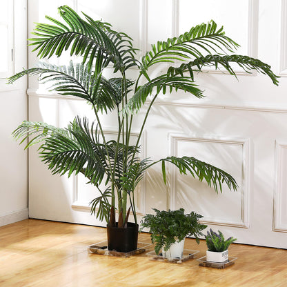 DoubleFill 21 Pieces Plastic Plant Tray Saucer Rectangular 6'' 8'' 10'' Clear Thick Sturdy Square Plant Saucer Drip Trays for Pots Window Sills and Window Shelf Indoor Outdoor Garden